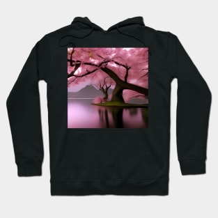 Beaux Animes Art Fantasy Japanese landscape with cherry blossoms Hoodie